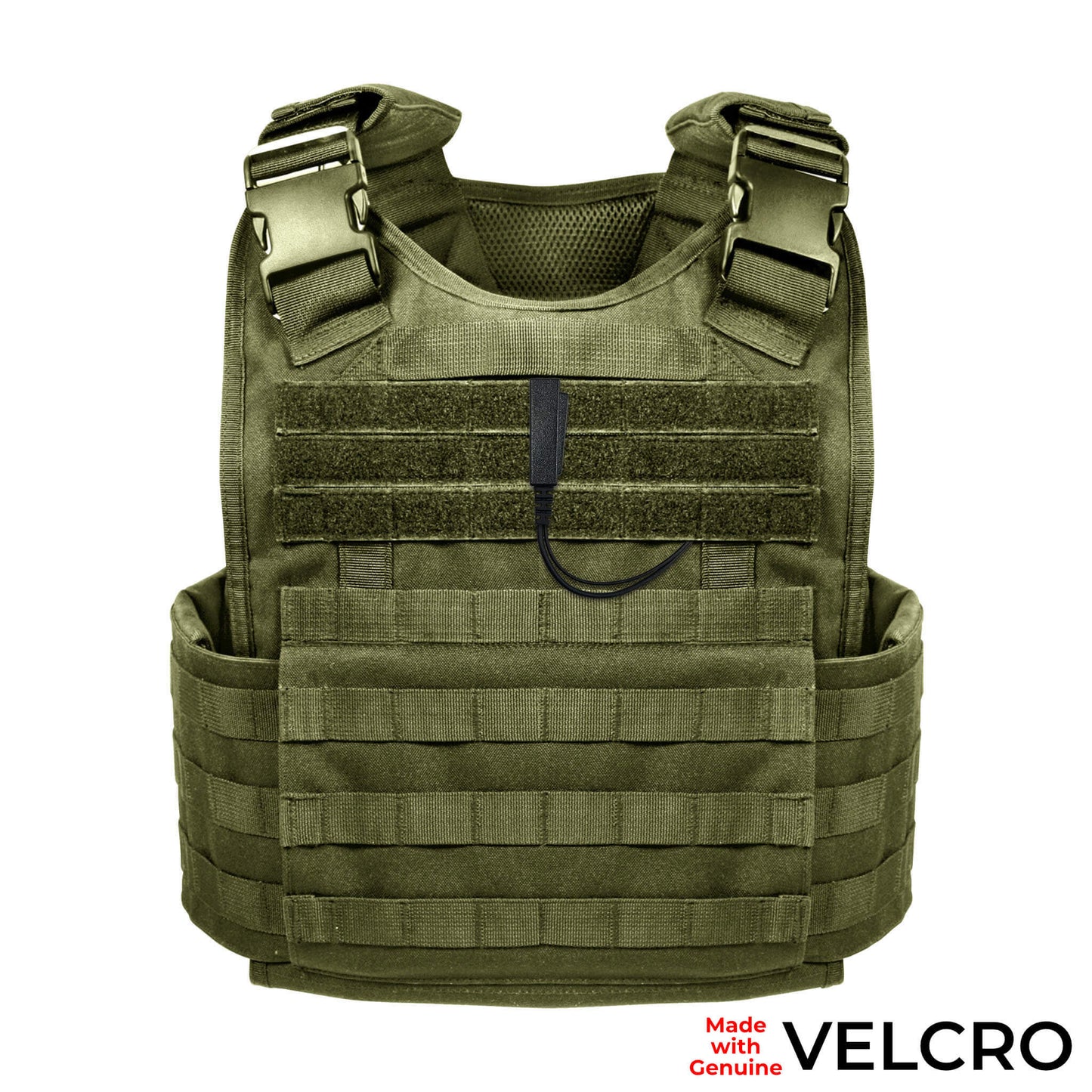 Velcro Tactical Mic & Earpiece Braided Fiber Kit w/ Quick Disconnect (Hirose) - Harris & M/A-Com 700P/Pi, 710P, P5100 / P7100 / P7200 Series & More
