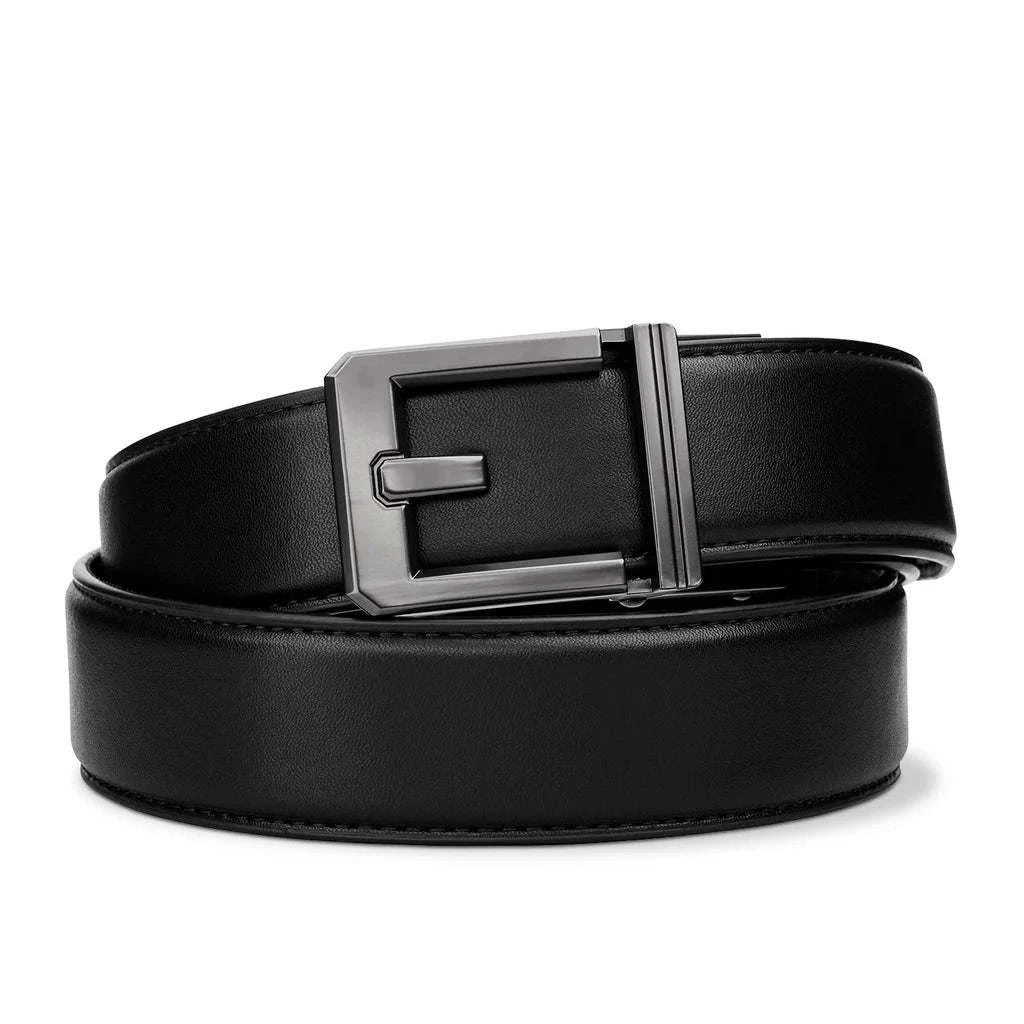 X3 Leather Gun Belt 1.5 inch with gunmetal buckle main product image