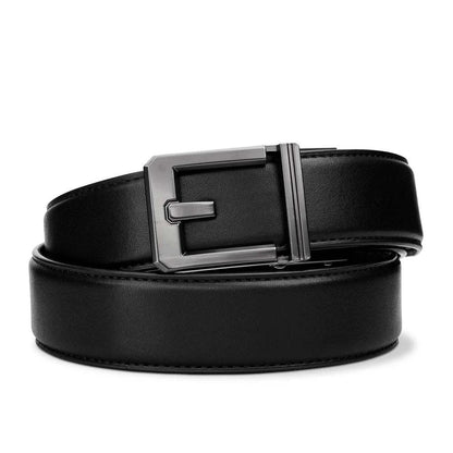 X3 Leather Gun Belt 1.5 inch with gunmetal buckle main product image
