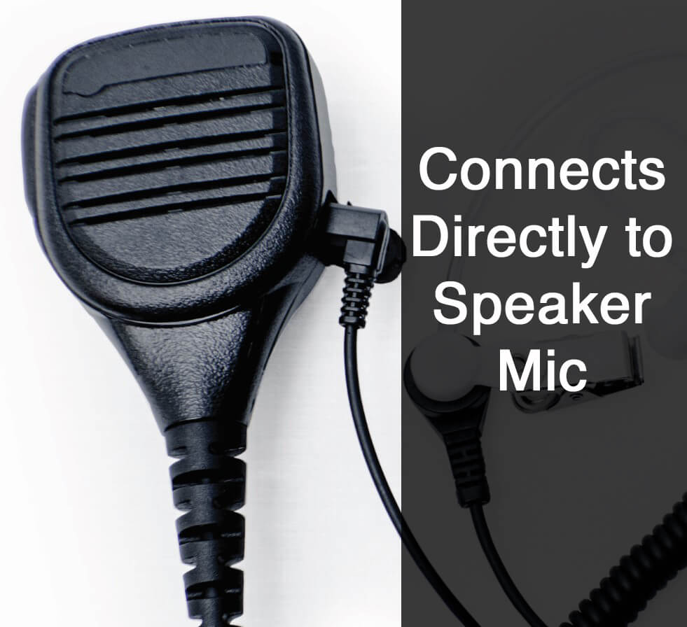 2.5mm Listen Only Intrinsically Safe Made in the USA OTTO Radio Earpiece Clear Tube & Clear Transducer - EF Johnson, Harris, M/A Com, Otto, Tait - Connects To Speaker Mic
