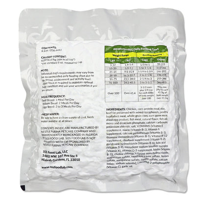 Grab and Go Pet Food Ration, Dog, 8oz Pack