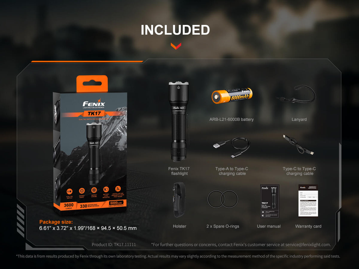 Fenix TK17 Dual Switch Tactical Flashlight